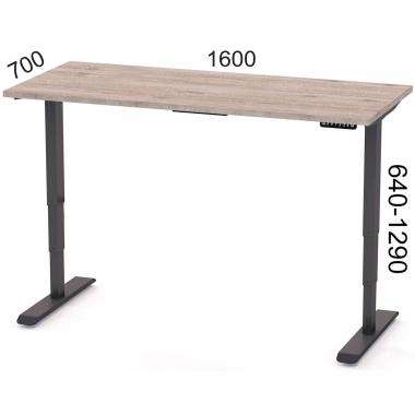 Стол с регулированием 2х-моторный Salita Электро Дуб Сан Марино 36мм (E1s-160-36)