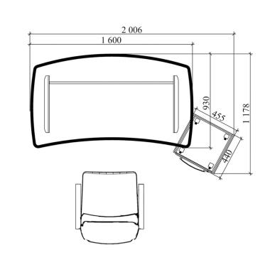 Стол руководителя + тумба мобильная Salita Альянс 21/1 Венге