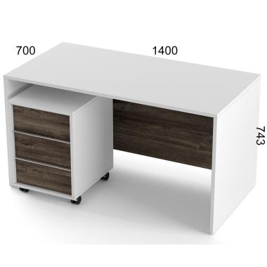 Стол компьютерный и тумба Salita Promo (AX1418) Белый 