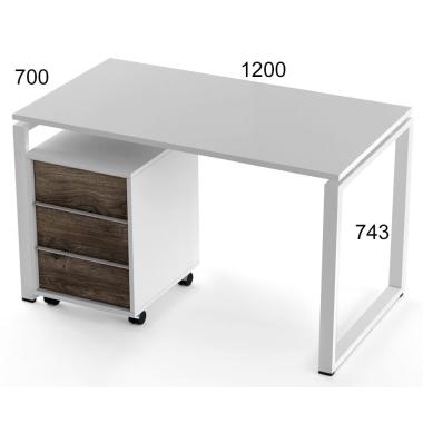 Стол компьютерный и тумба Salita Promo (QX1218) Белый