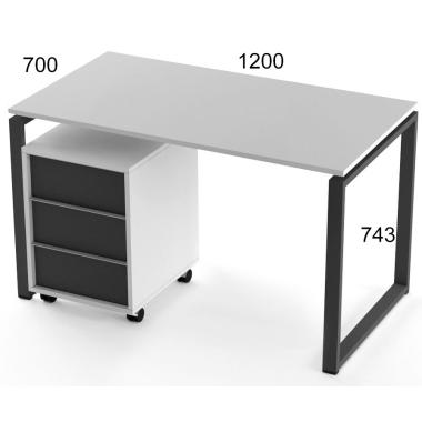 Стол компьютерный и тумба Salita Promo (QXG1218) Графит