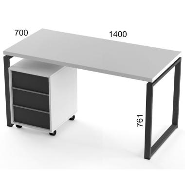 Стол компьютерный и тумба Salita Promo (QXG1436) Графит