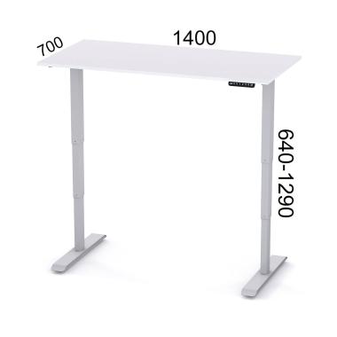 Регулируемый стол компьютерный 2х-моторный Salita Электро Белый 18 мм (E1-140)