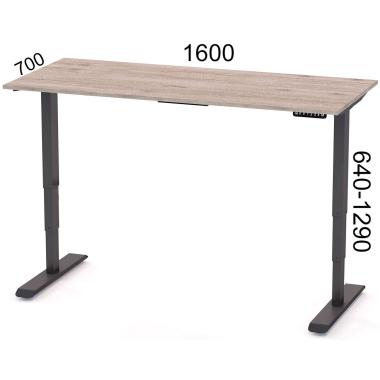 Стол с регулированием по высоте 2х-моторный Salita Электро Дуб Сан Марино 18 мм (E1s-160)