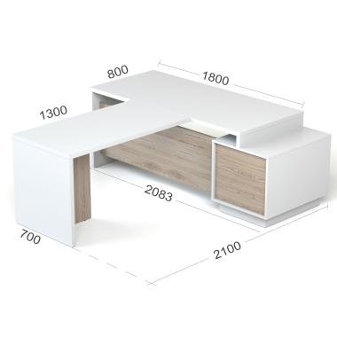 Письмовий стіл Salita Промо-Топ Білий та Дуб Сан Маріоно (33-04wm)