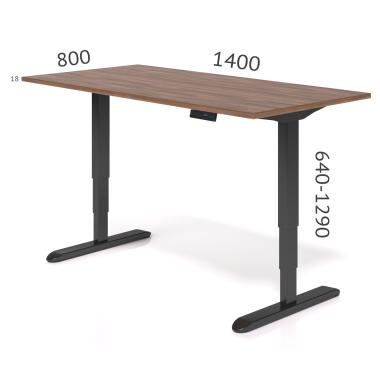 Стіл для роботи стоячи з двома двигунами Salita Електро Горіх 18мм (E1g-1400-800-18)
