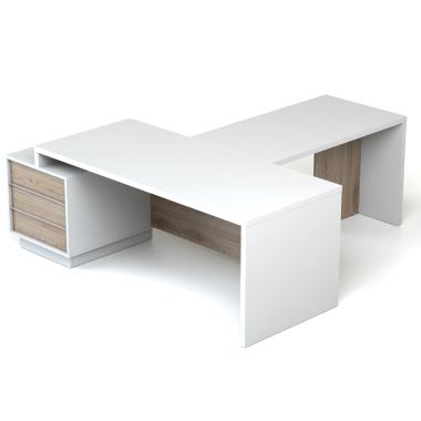 Письмовий стіл Salita Промо-Топ Білий та Дуб Сан Маріоно (33-04wm)