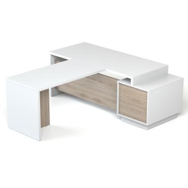 Письмовий стіл Salita Промо-Топ Білий та Дуб Сан Маріоно (33-04wm)