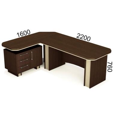 Стіл кутовий керівника Salita Тріумф 7/3